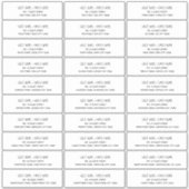 Name- und Adressenkennzeichnungen für Ankündigungs Aufkleber (Vorderseite)