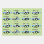 Name und Alter der LKW-Farm Geschenkpapier Set (Vorderseite)