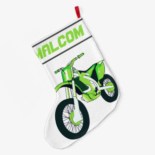 Name und Alter oder Nummer des Motorrads Großer Weihnachtsstrumpf