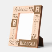 Name und Anfangsbuchstabe des Extravaganten Schrif Geätzte Rahmen (Links)