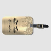 Name und Anfangsbuchstabe des goldgegossenen Metal Gepäckanhänger (Vorderseite (Horizontal))