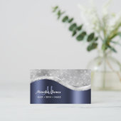 Name und Anfangsbuchstabe des robusten Metalls Visitenkarte (Stehend Vorderseite)