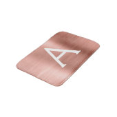 Name und Anfangsbuchstabe des Rose-Gold-Brushed-Me Badematte (Schrägansicht)