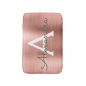 Name und Anfangsbuchstabe des Rose-Gold-Brushed-Me Badematte (Vorderseite Vertikal)