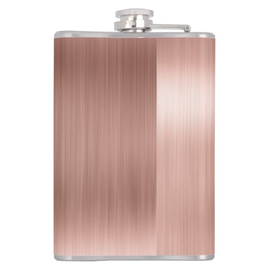 Name und Anfangsbuchstabe des Rose-Gold-Brushed-Me Flachmann (Rückseite)