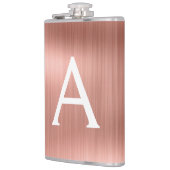 Name und Anfangsbuchstabe des Rose-Gold-Brushed-Me Flachmann (Links)