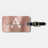 Name und Anfangsbuchstabe des Rose-Gold-Brushed-Me