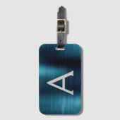 Name und Anfangsbuchstabe des rostfreien Metalls Gepäckanhänger (Vorderseite Vertikal)