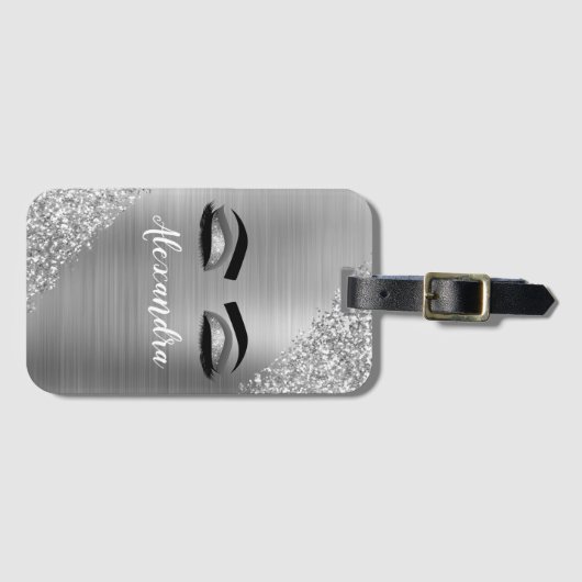 Name und Anfangsbuchstabe des rostfreien Metalls Gepäckanhänger (Vorderseite (Horizontal))