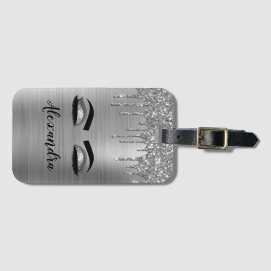 Name und Anfangsbuchstabe des rostfreien Metalls Gepäckanhänger (Vorderseite (Horizontal))