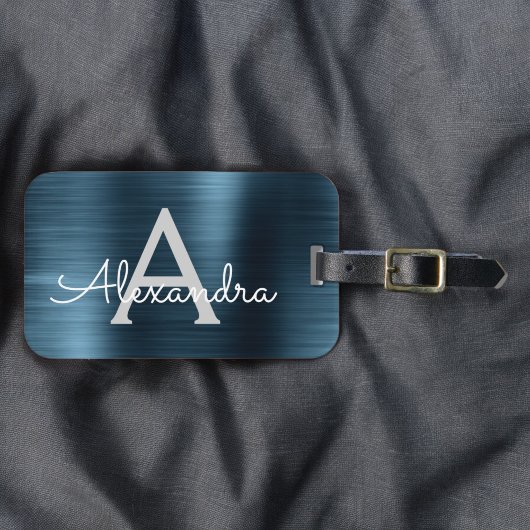 Name und Anfangsbuchstabe des rostfreien Metalls Gepäckanhänger