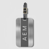 Name und Anfangsbuchstabe des rostfreien Metalls Gepäckanhänger (Vorderseite Vertikal)