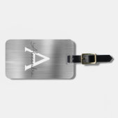 Name und Anfangsbuchstabe des rostfreien Metalls Gepäckanhänger (Vorderseite horizontal)