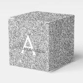 Name und Anfangsbuchstabe des Silver Sparkle Glitz Geschenkschachtel (Vorderseite)