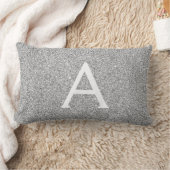 Name und Anfangsbuchstabe des Silver Sparkle Glitz Lendenkissen (Decke)