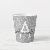 Name und Anfangsbuchstabe des Silver Sparkle Glitz Milchtasse (Vorderseite)