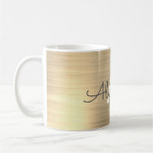 Name und Anfangsbuchstaben des Metallic Monogramms Kaffeetasse (Links)