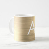 Name und Anfangsbuchstaben des Metallic Monogramms Kaffeetasse (Vorderseite Links)