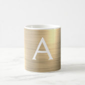Name und Anfangsbuchstaben des Metallic Monogramms Kaffeetasse (Mittel)