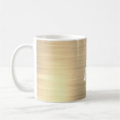 Name und Anfangsbuchstaben des Metallic Monogramms Kaffeetasse (Links)