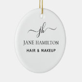 Name und Anfangsbuchstaben Keramik Ornament (Rechts)