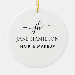 Name und Anfangsbuchstaben Keramik Ornament