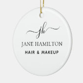 Name und Anfangsbuchstaben Keramik Ornament (Links)