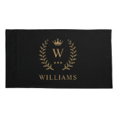 Name und Anfangssilbe Schwarz-weiß Kissenbezug (Rückseite)