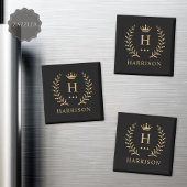 Name und Anfangssilbe Schwarz-weiß Magnet