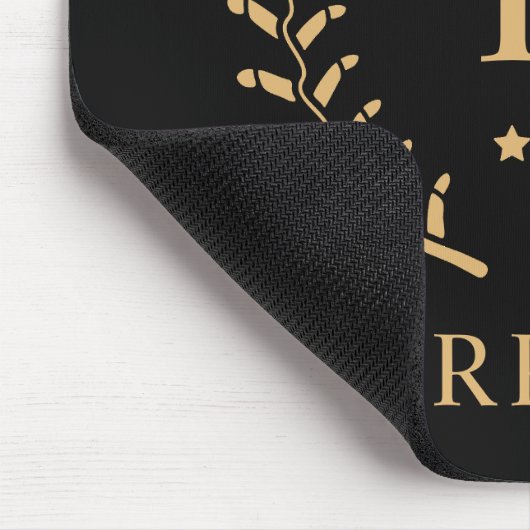 Name und Anfangssilbe Schwarz-weiß Mousepad (Ecke)