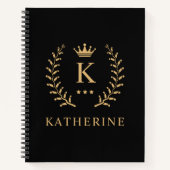 Name und Anfangssilbe Schwarz-weiß Notizblock (Vorderseite)