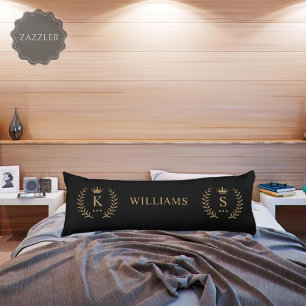 Name und Anfangssilbe Schwarz-weiß Seitenschläferkissen