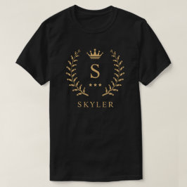 Name und Anfangssilbe Schwarz-weiß T-Shirt