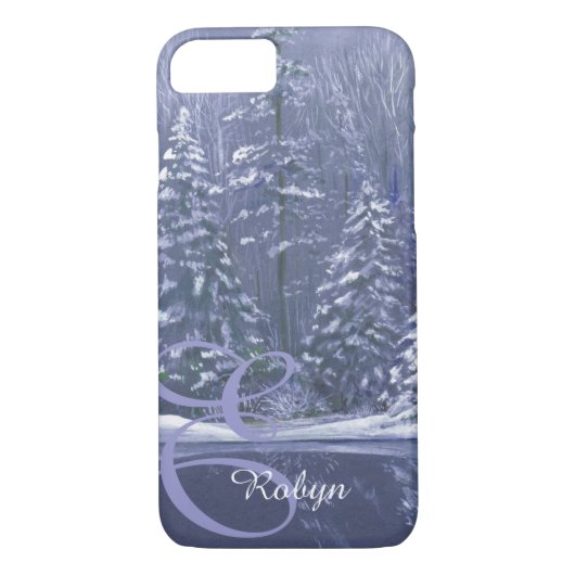Name und Anfangswinterbäume iPhone-Fall Case-Mate iPhone Hülle (Rückseite)