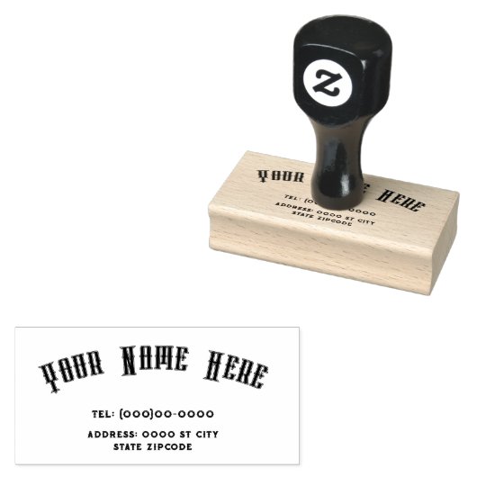 Name und Anschrift Anpassbare Briefmarke aus Kauts Gummistempel (Stempel)