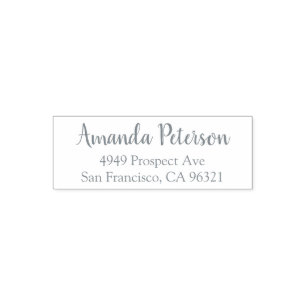 Name und Anschrift Briefmarke Einfache moderne Sch Permastempel