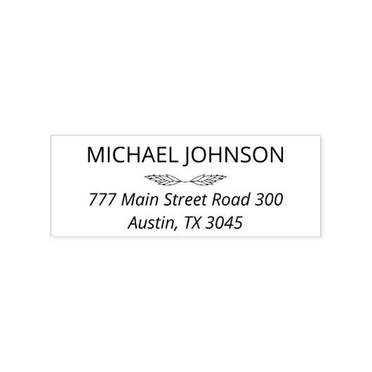 Name und Anschrift der Briefmarke des Herstellers Gummistempel (Prägung)