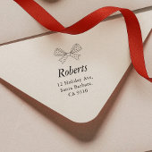 Name und Anschrift der Familie Bow Ribbon Permastempel