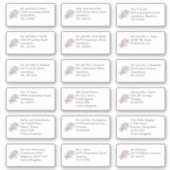 Name und Anschrift der Hochzeitsgäste Florenz Aufkleber (Vorderseite)