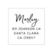 Name und Anschrift der niedlichen Skriptfamilie Gummistempel (Prägung)