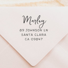 Name und Anschrift der niedlichen Skriptfamilie Gummistempel