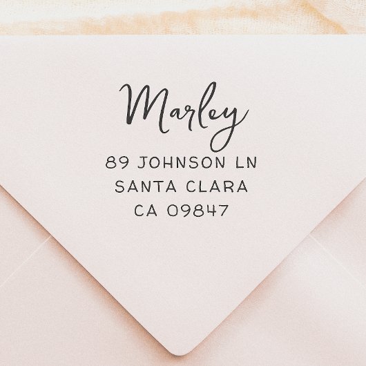 Name und Anschrift der niedlichen Skriptfamilie Gummistempel