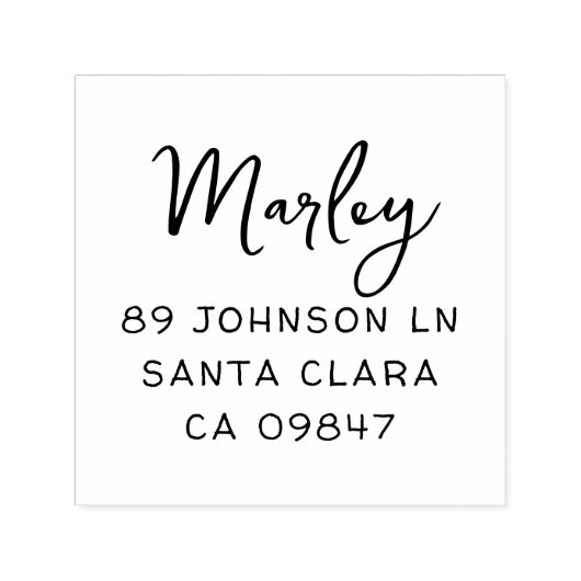 Name und Anschrift der niedlichen Skriptfamilie Permastempel (Design)