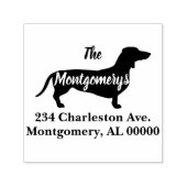 Name und Anschrift der schwarzen Dackel Permastempel (Design)