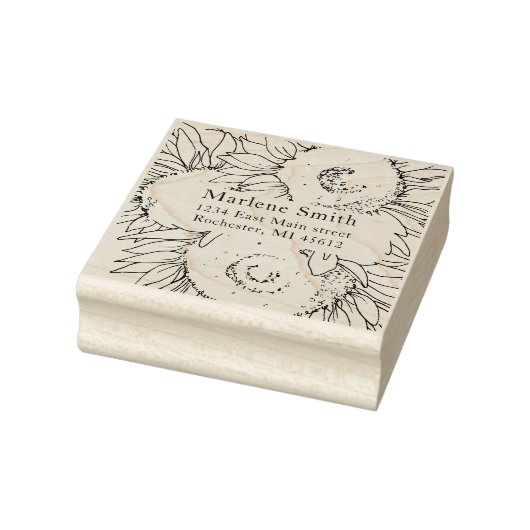 Name und Anschrift der Sonnenblumen Gummistempel (Stempel)