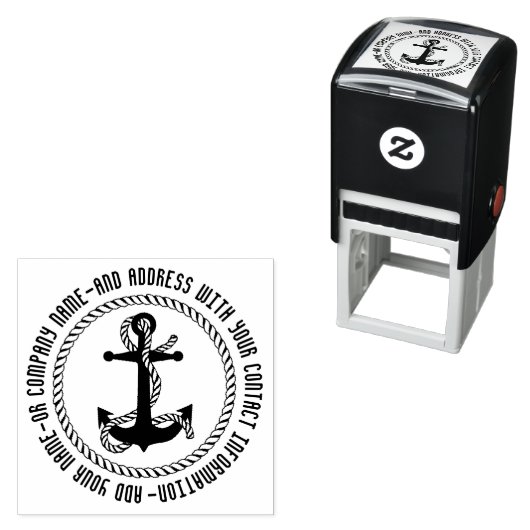 Name und Anschrift des Anchors und des Papers Permastempel (Beispiel)