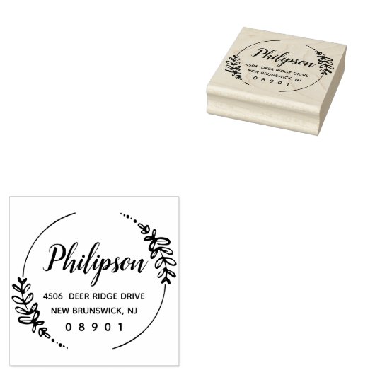 Name und Anschrift des handgezeichneten Greenerwal Gummistempel (Stempel)