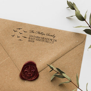 Name und Anschrift des Landbetriebs "Flying Birds Permastempel