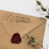 Name und Anschrift des Landbetriebs "Flying Birds Permastempel