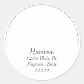 Name und Anschrift des Lebensbaums Runder Aufkleber (Vorderseite)